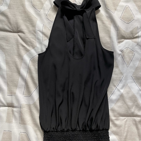 Guess Black Ruffle Smocked Halter Top - Picture 4 of 6